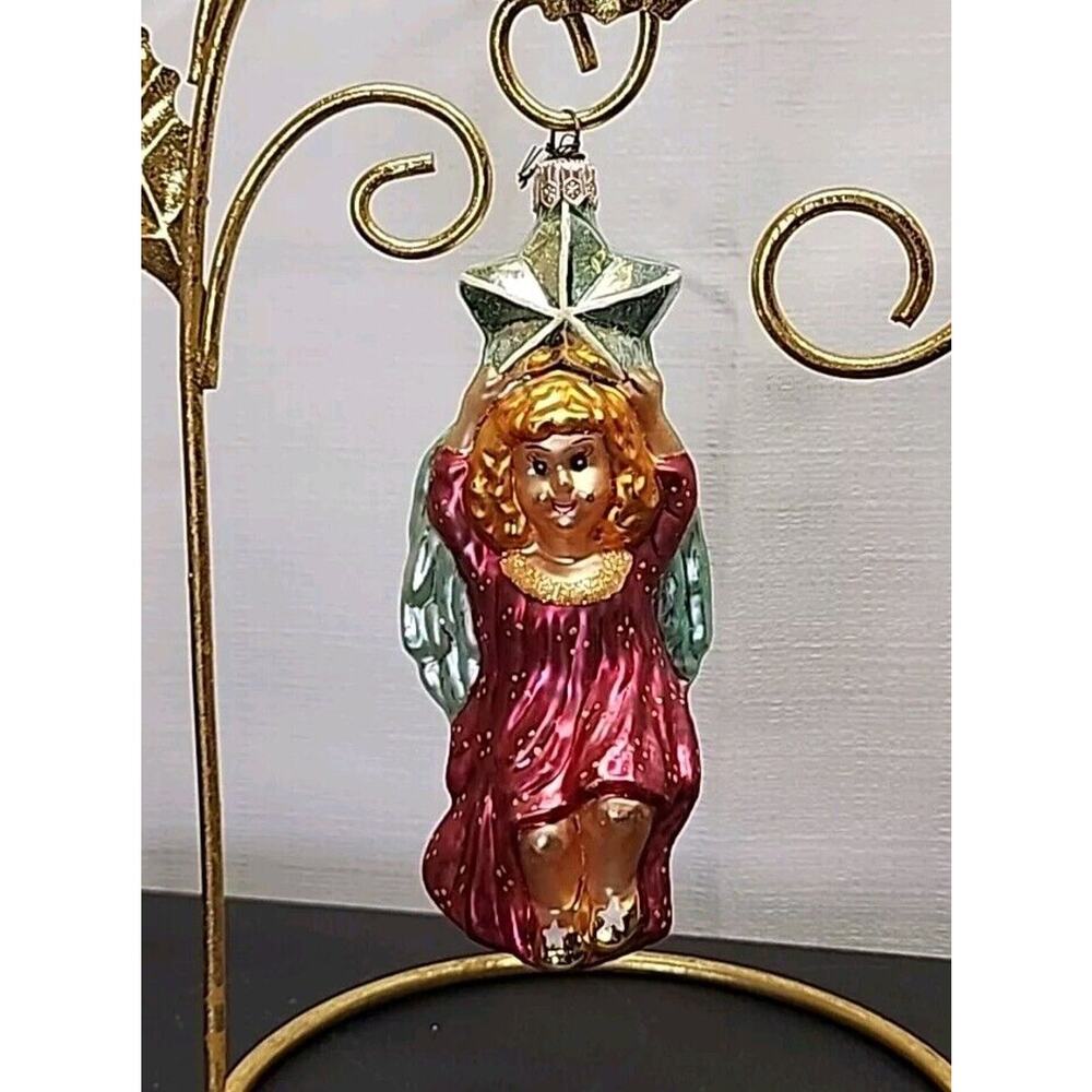 CHRISTOPHER RADKO CATCH A FALLING STAR GLASS BLOWN CHRISTMAS ORNAMENT Vintage
